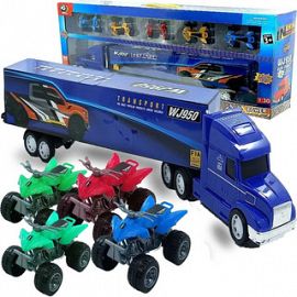 CAMION CON 4 CUATRICICLOS EN CAJA