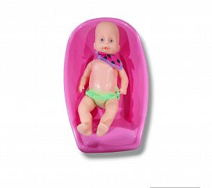 BEBE CON BAÑERA 40CM EN BOLSA